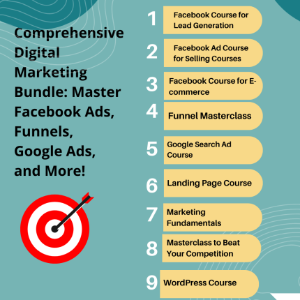 Comprehensive Digital Marketing Bundle Master Facebook Ads, Funnels, Google Ads, and More!